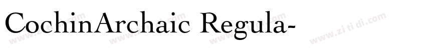 CochinArchaic Regula字体转换